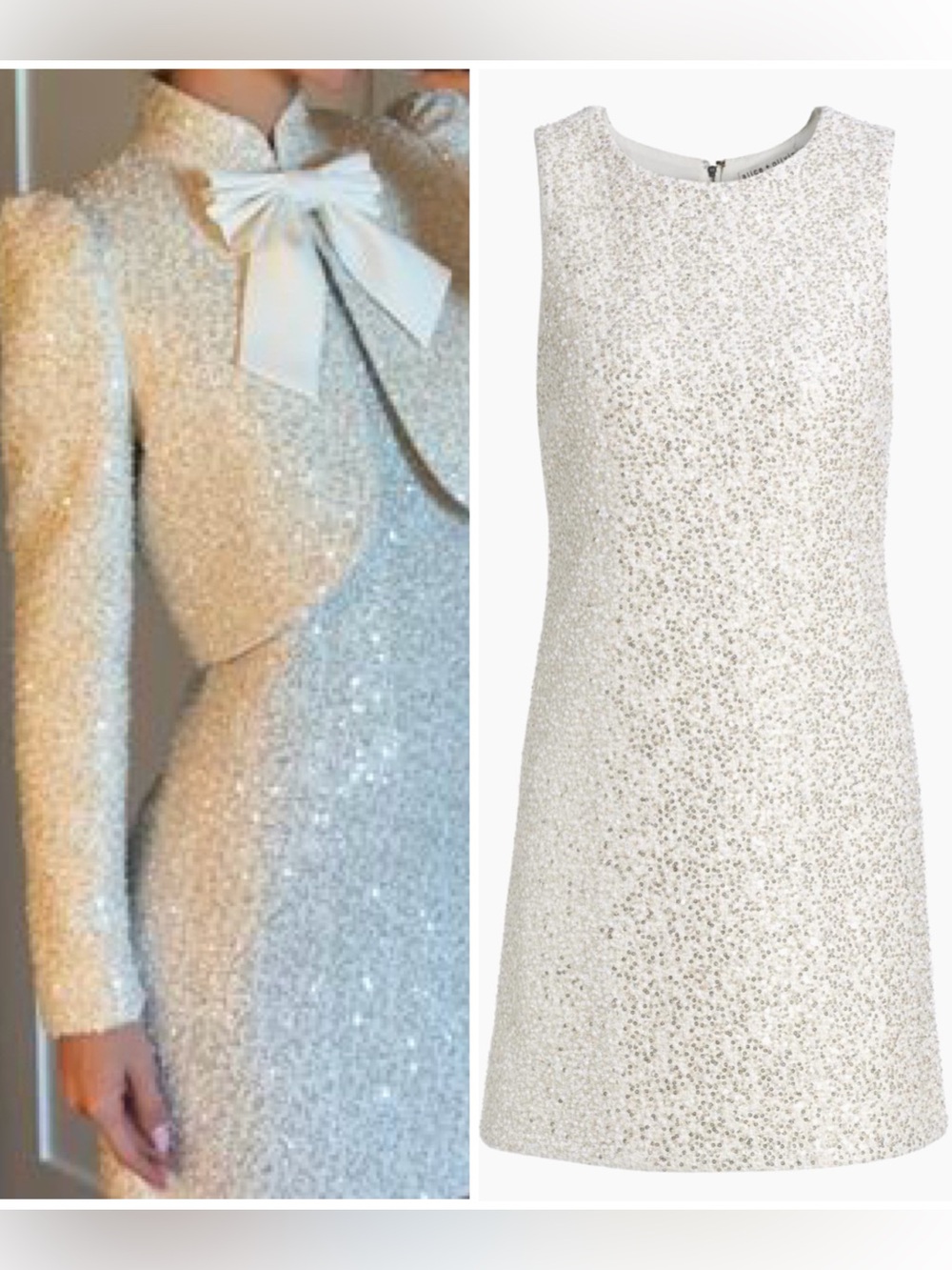 Alice + Olivia CADE EMBELLISHED TWEED MINI DRESS